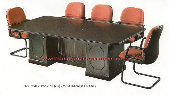 meja rapat kayu